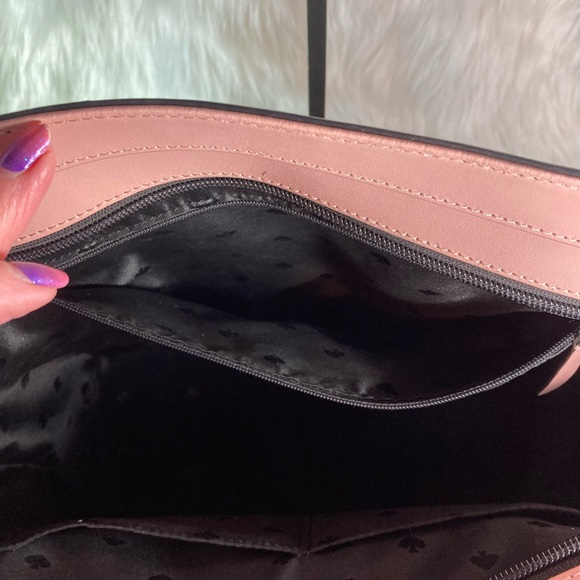 EUC 💕 Kate Spade New York Rosa Daisy Black and Pink Tote Bag - Picture 6 of 8